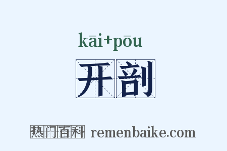 开剖是什么意思的图片